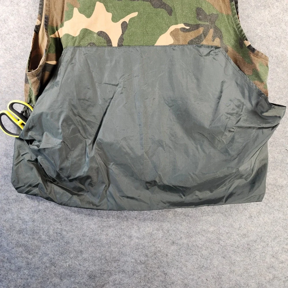 VTG Duck Bay Men XL Camo Hunting‎ Vest Woodland Camouflage Shell Loop Game Bag